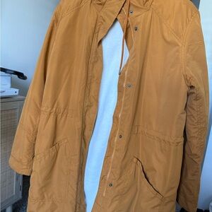 Old Navy Men's Brown Hooded Raincoat